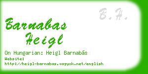 barnabas heigl business card